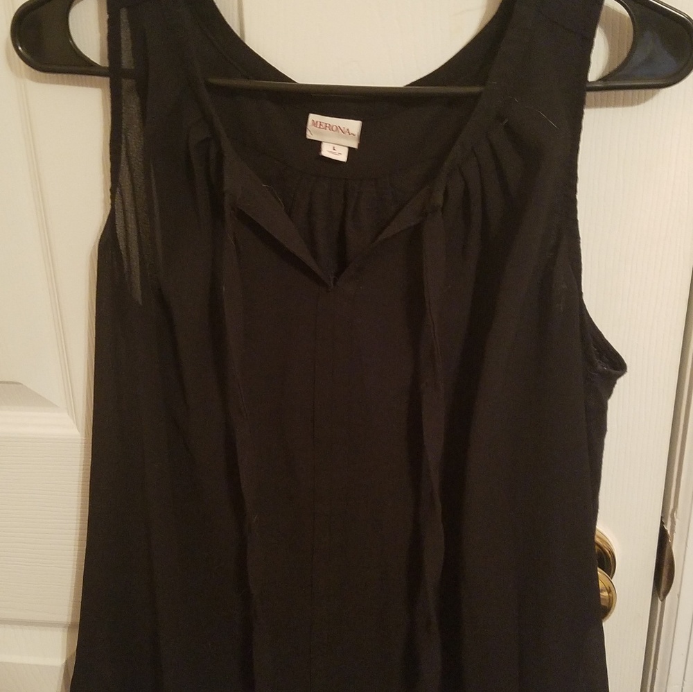 Merona sheer black tank